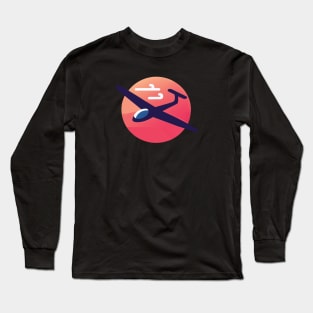 Glider Sailplane Biplane aerial floating soaring Long Sleeve T-Shirt